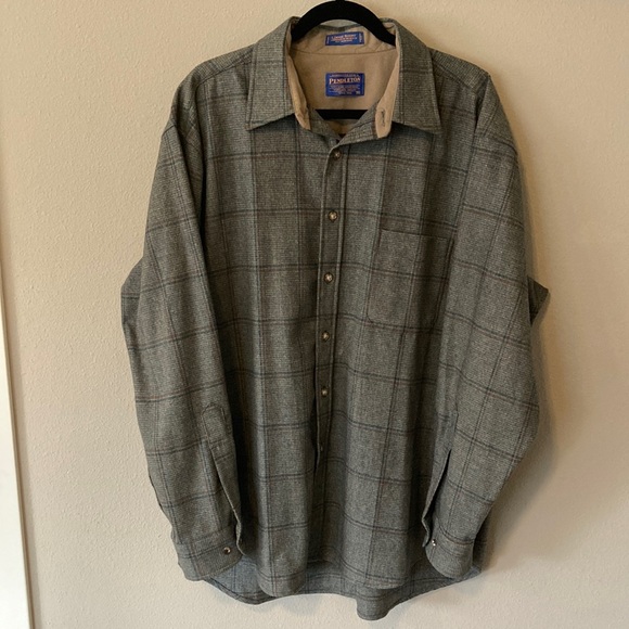 Vintage Pendleton 100% virgin wool long sleeve button up shirt - Picture 2 of 5